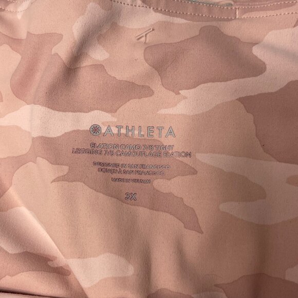 Athleta Elation 7/8 Tight | Size 3X | Orchid Pink Camo Size 3X - Picture 7 of 9